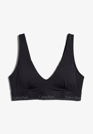 Calvin Klein Swimwear, ICON SHINE BRALETTE BIKINI TOP - Горнище на бански - black