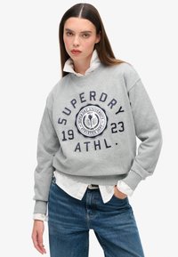 Superdry & Co COLLEGE SCRIPT LOOSE - Sweatshirt - ash grey marl