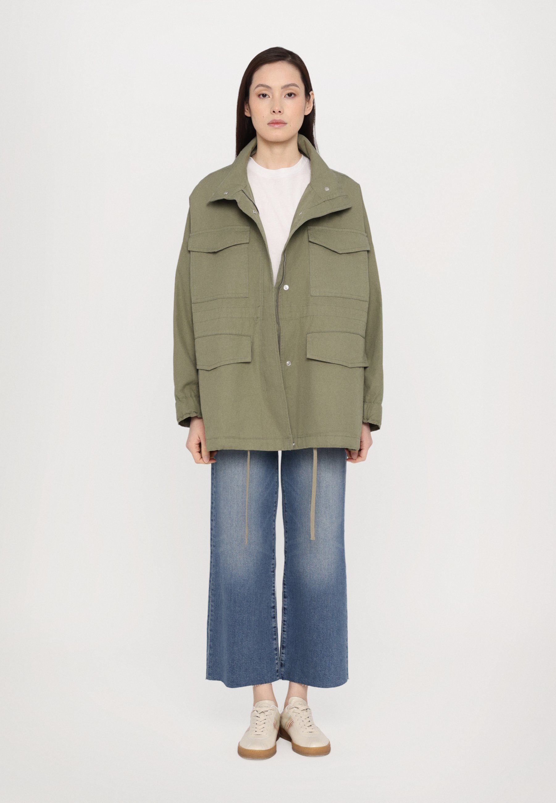 【関税込み】Weekend Max Mara グリーン Bastia ジャケット Cotton canvas jacket, sage green | 