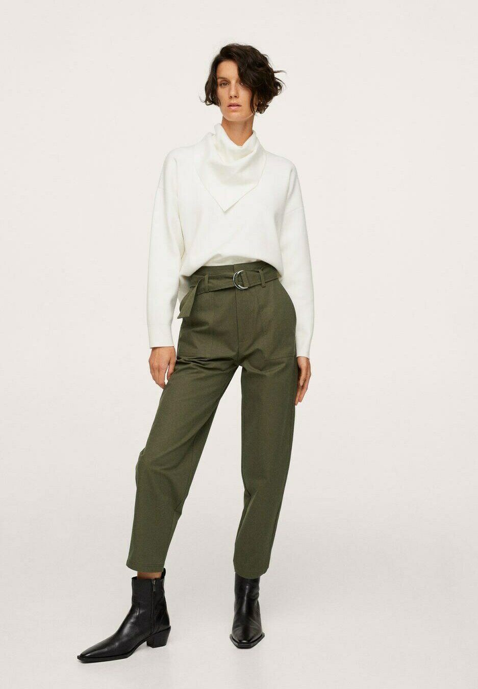 Mango Pantaloni - kaki/cachi - Zalando.it