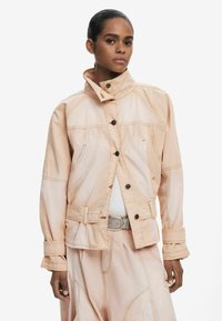 Desigual TURTLENECK - Giacca di jeans - pink