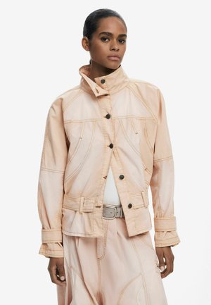 Desigual TURTLENECK - Giacca di jeans - pink
