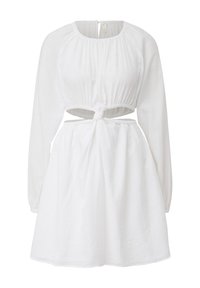 DOBBY MIT CUT OUTS - Jurk - weiß