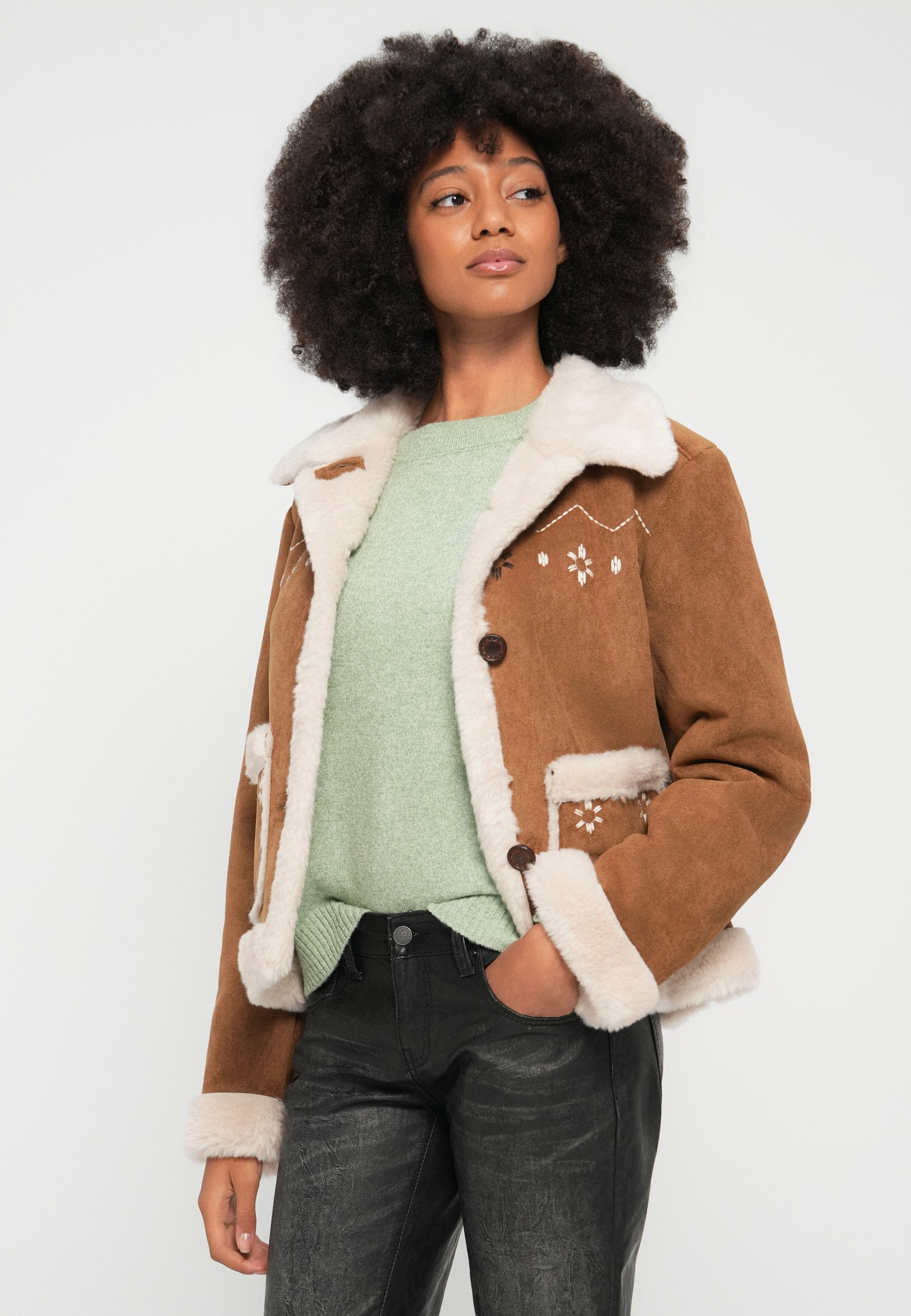 Hollister Co. GINGERBREAD JACKET - Winter jacket - brown - Zalando