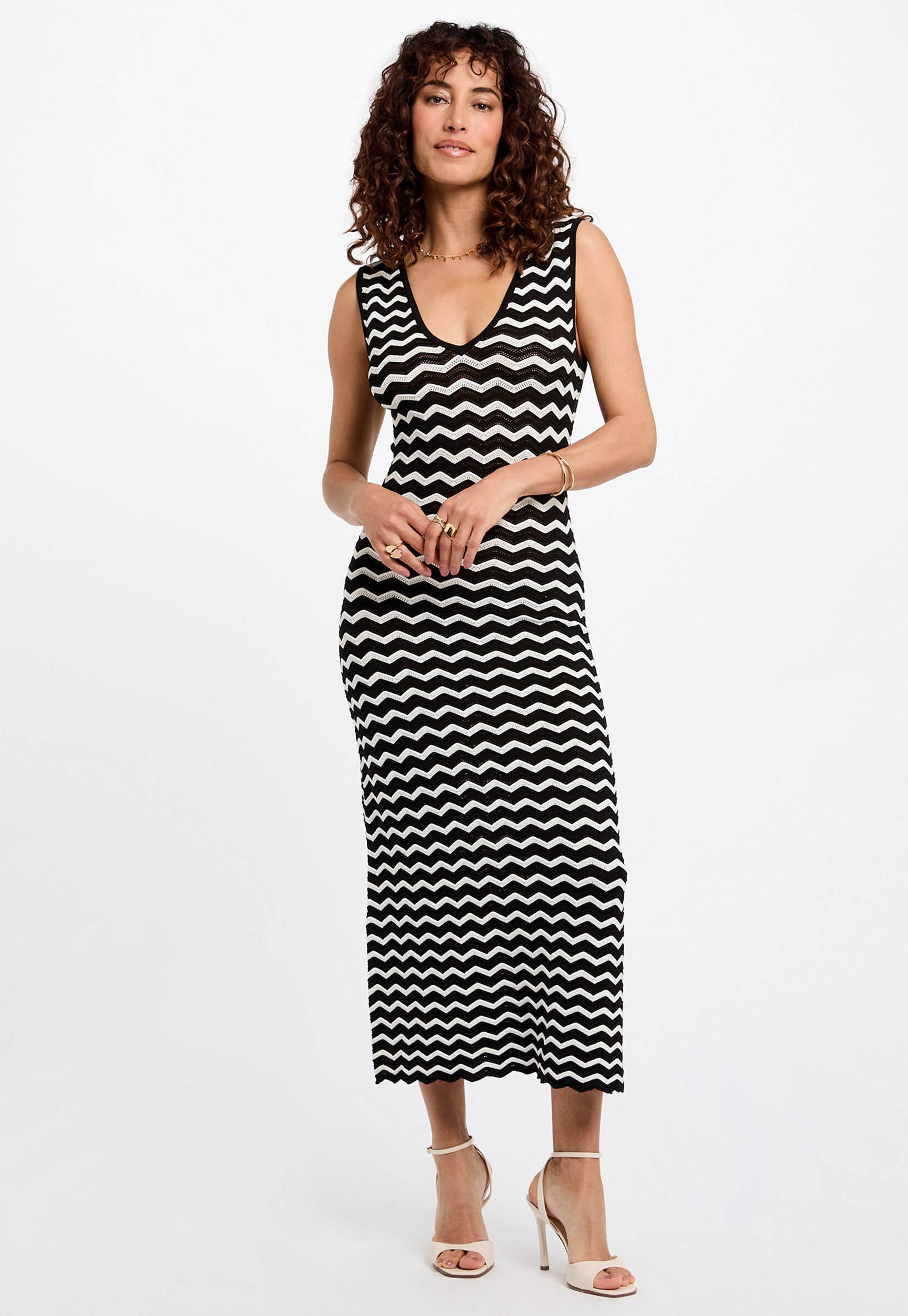 Morgan Gebreide jurk noir/zwart