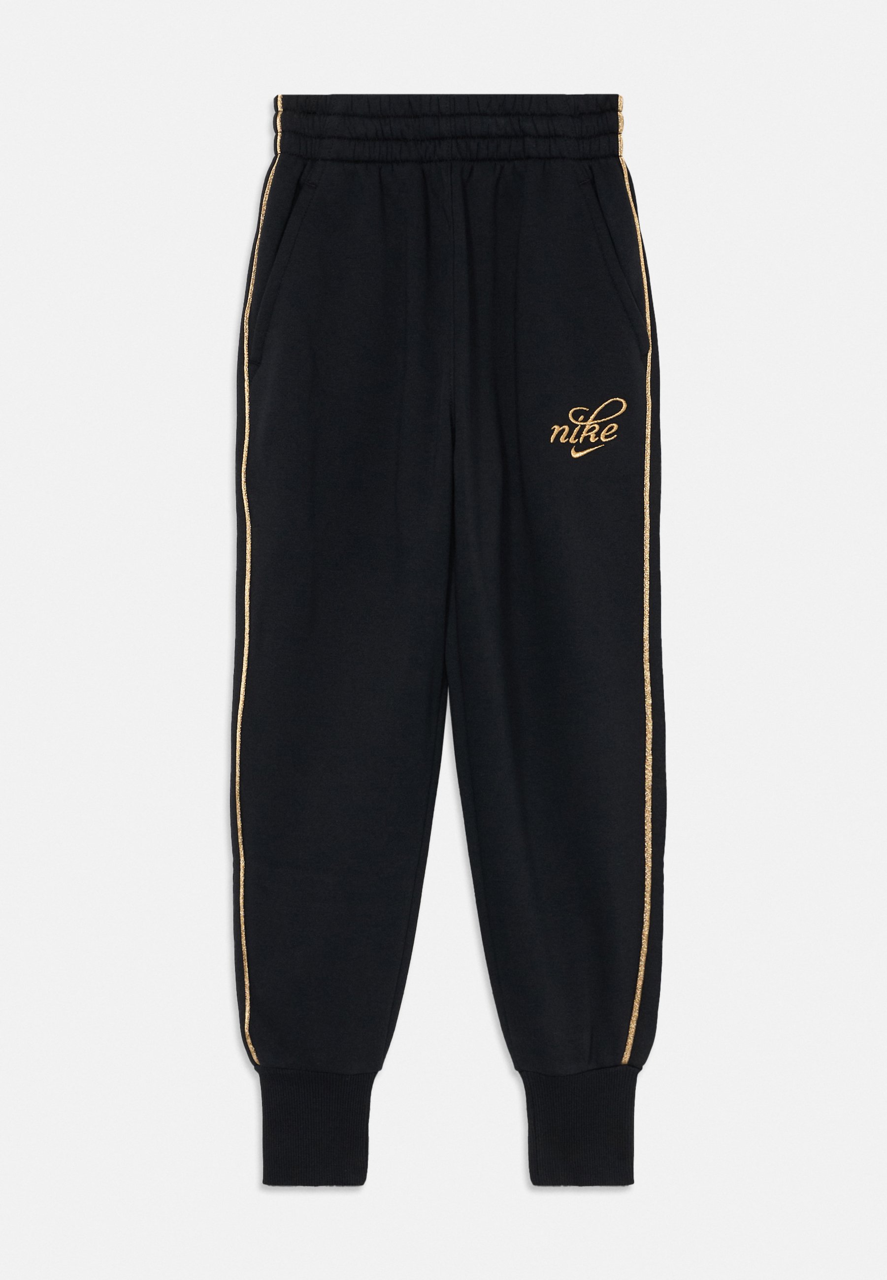 Nike Sportswear CLUB Tracksuit bottoms black/metallic gold
