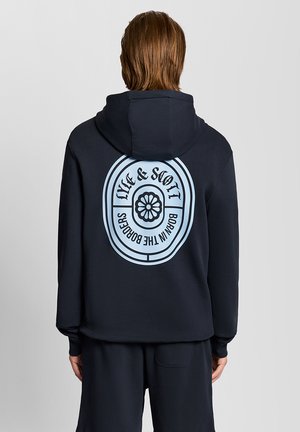 MID LAYERS BORDERS LABEL GRAPHIC - Kapuzenpullover - dark navy