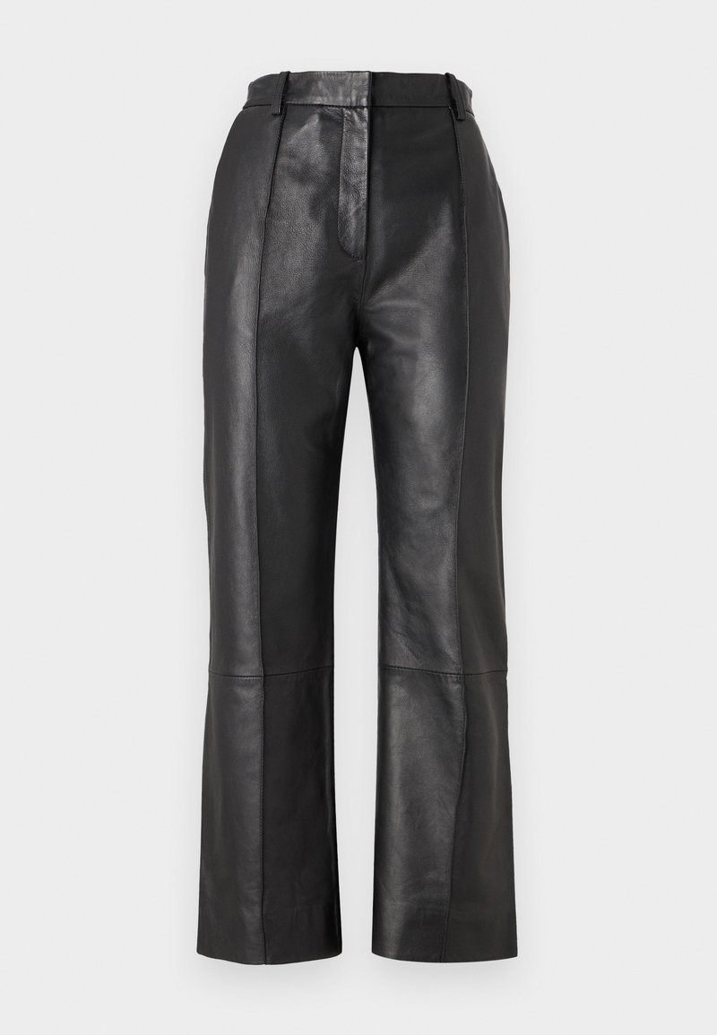 Victoria Beckham Leren broek zwart
