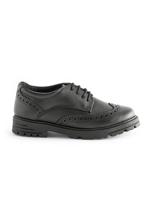 SCHOOL LEATHER CHUNKY LACE-UP BROGUESFIT (F) - Fűzős cipők - black