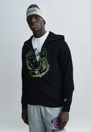 GLOW ASTRO ZIP THROUGH HOOD - Jaka ar rāvējslēdzēju - black