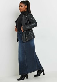 Yours Clothing CURVE - Falda larga - dark blue