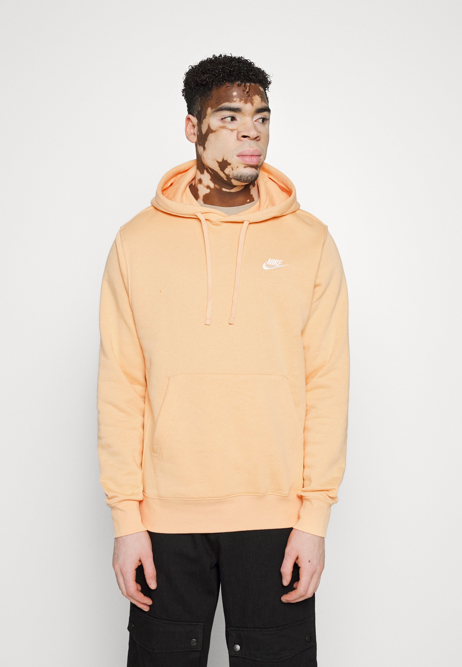 orange nike fleece hoodie