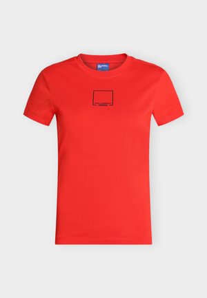 Karl Lagerfeld Jeans, SLIM OUTLINE LOGO - T-shirt basique - high risk red