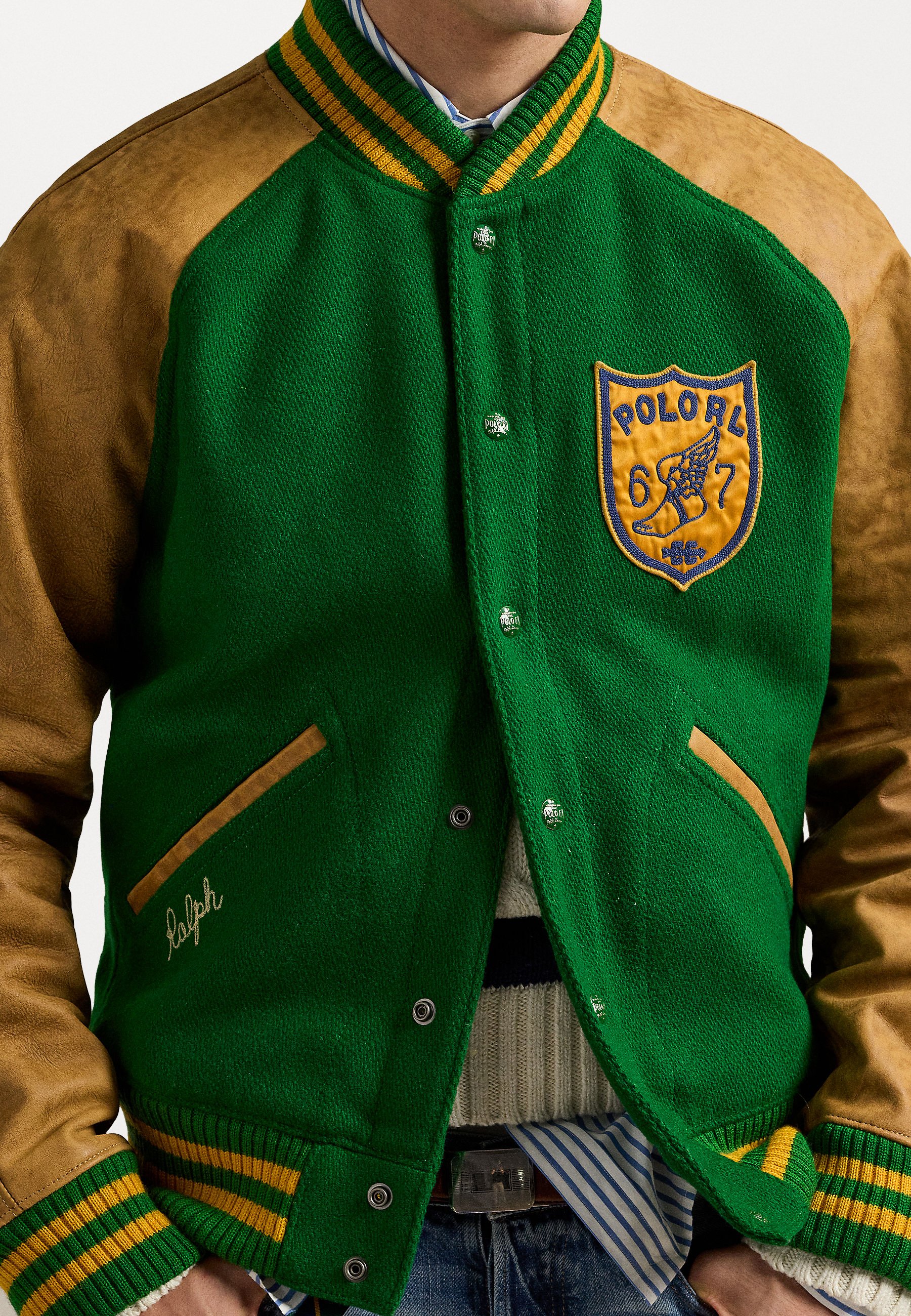 Polo Ralph Lauren VINTAGE-INSPIRED LETTERMAN JACKET - Bomberjacke