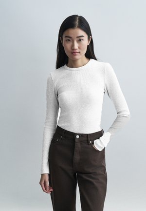 BINA CREWNECK - Majica z dolgimi rokavi - heather grey/light grey