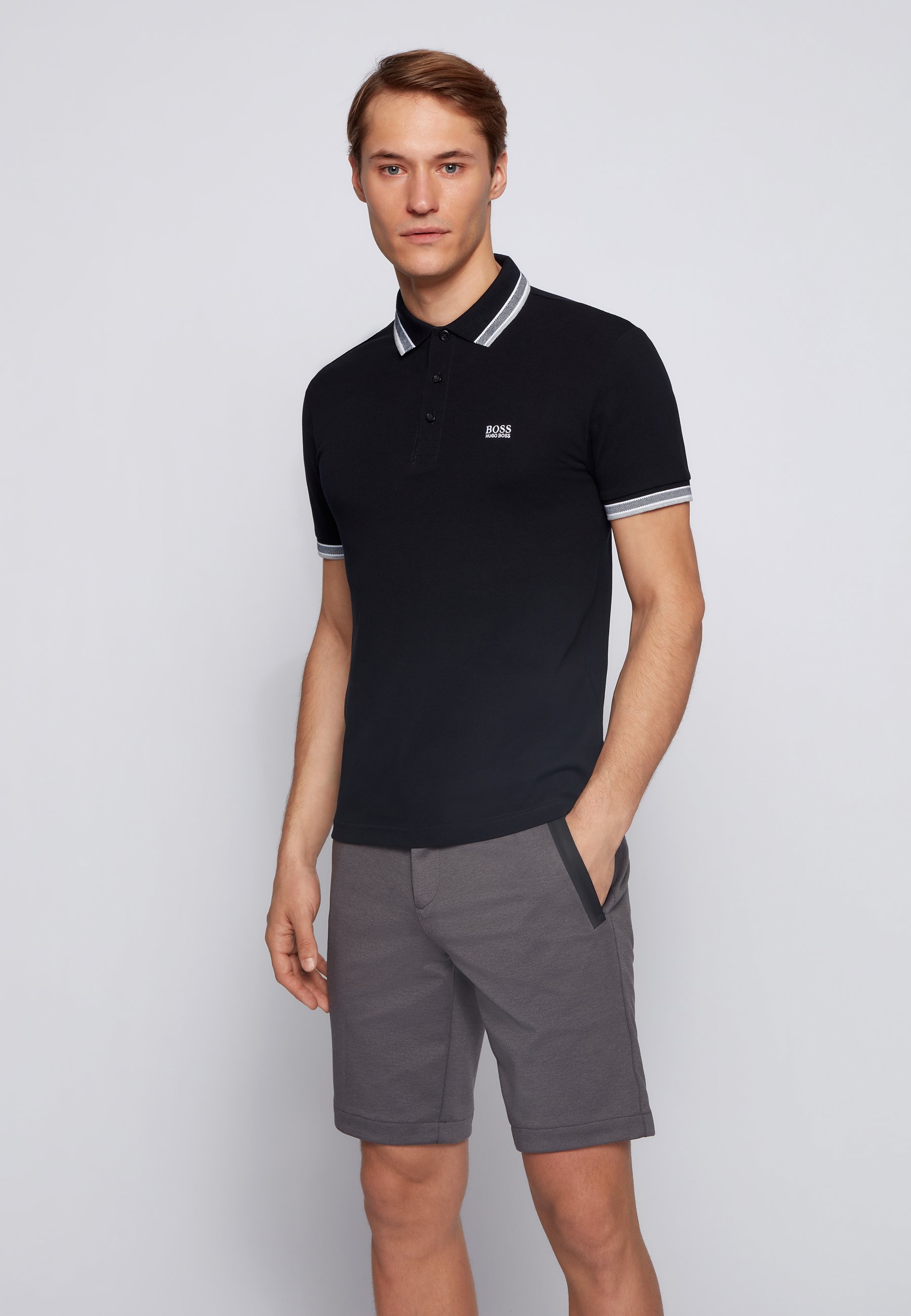 BOSS PADDY - Polo - black/noir - ZALANDO.FR