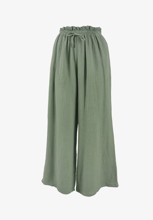 Seasons of April, MUSSELIN LISKA OVERSIZED - Stoffhose - khaki