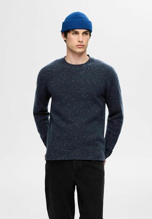 Selected Homme MIT RUNDHALSAUSSCHNITT  - Pullover - sky captain