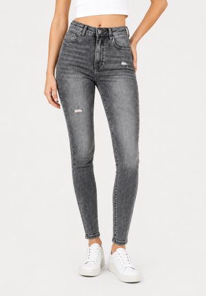 Elara, ELARA JEANS DESTROYED SUPER HIGH WAIST SKINNY - Jeans Skinny Fit - grau