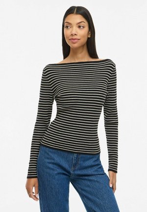 VISHILA U-BOOT-AUSSCHNITT - Pullover - black beauty