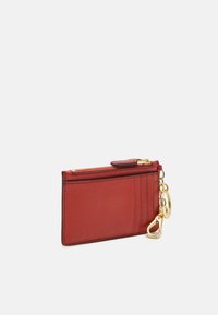 Lauren Ralph Lauren LEATHER ZIP CARD CASE - Maks - red sunstone