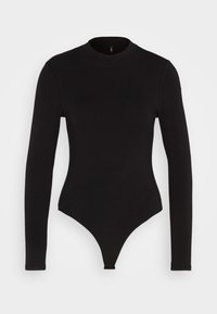 ONLY Female Body Langarm – Mit Glitzer-Effekt & Mesh-Details, 95% Baumwolle, Hochgeschlossen