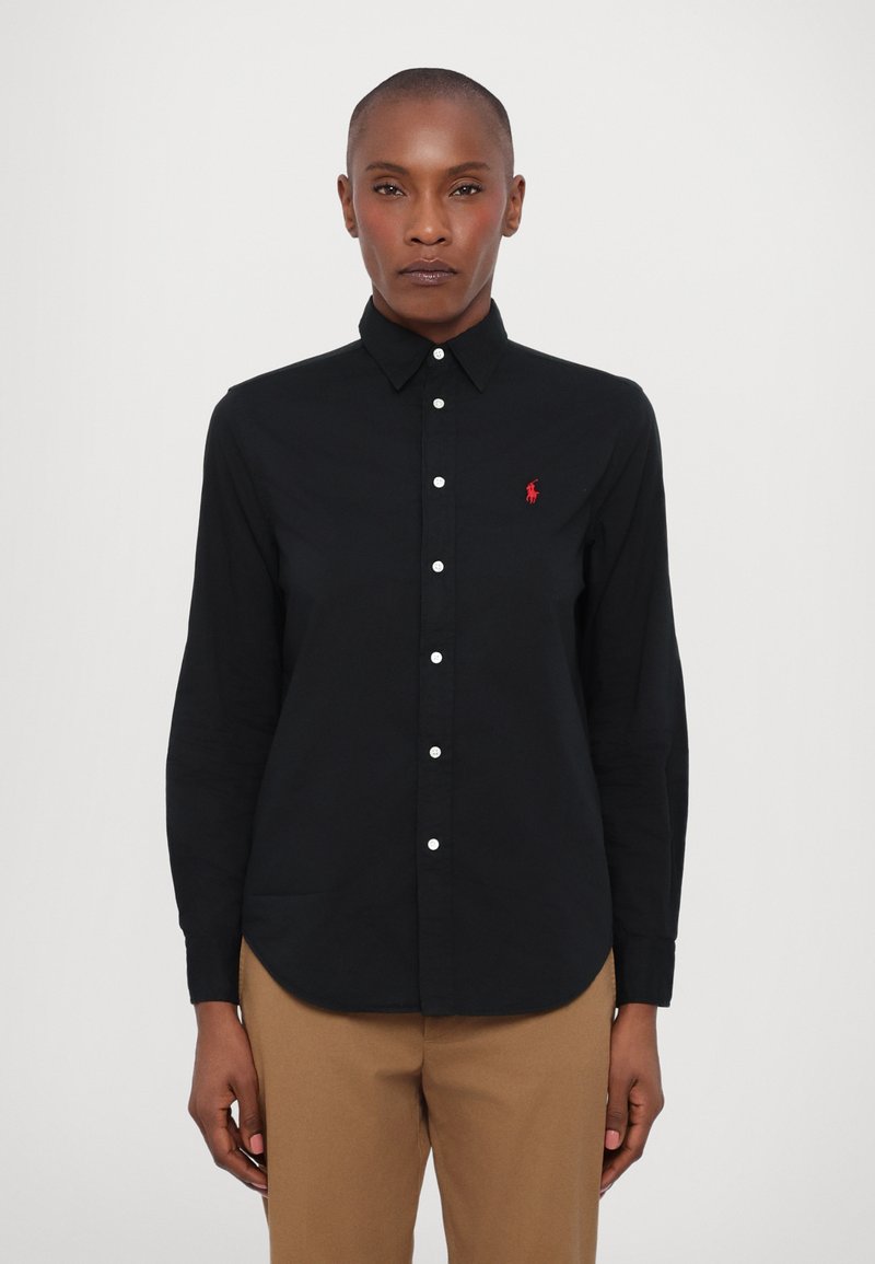 Back String Polo Blouse
