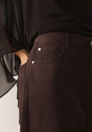 Next, TWISTED SEAM BARREL - Jean baggy - chocolate brown