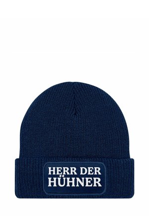 MIT PATCH IT SPRUCH HERR DER - Beanie - hühner dunkelblau