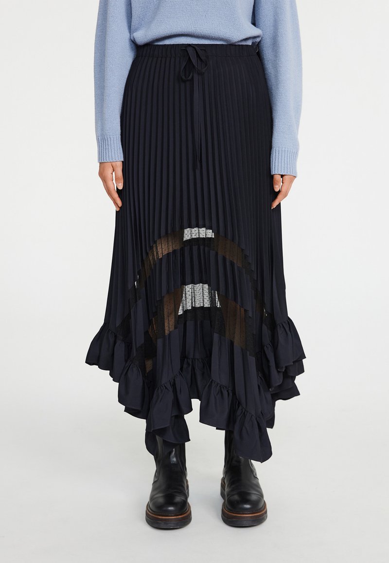 Claudie Pierlot SELODE - Veckad kjol - marine