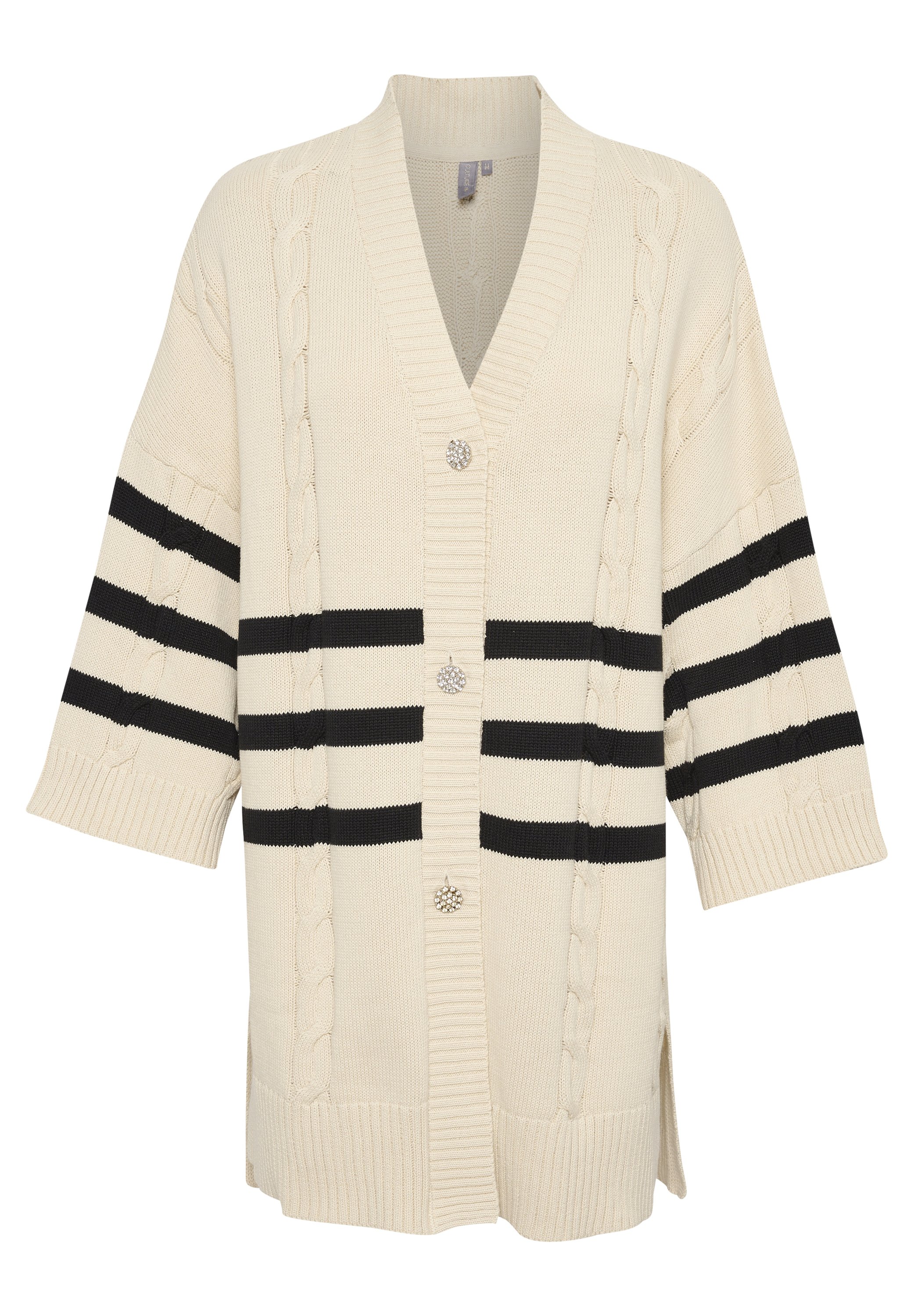 Black beige cardigan