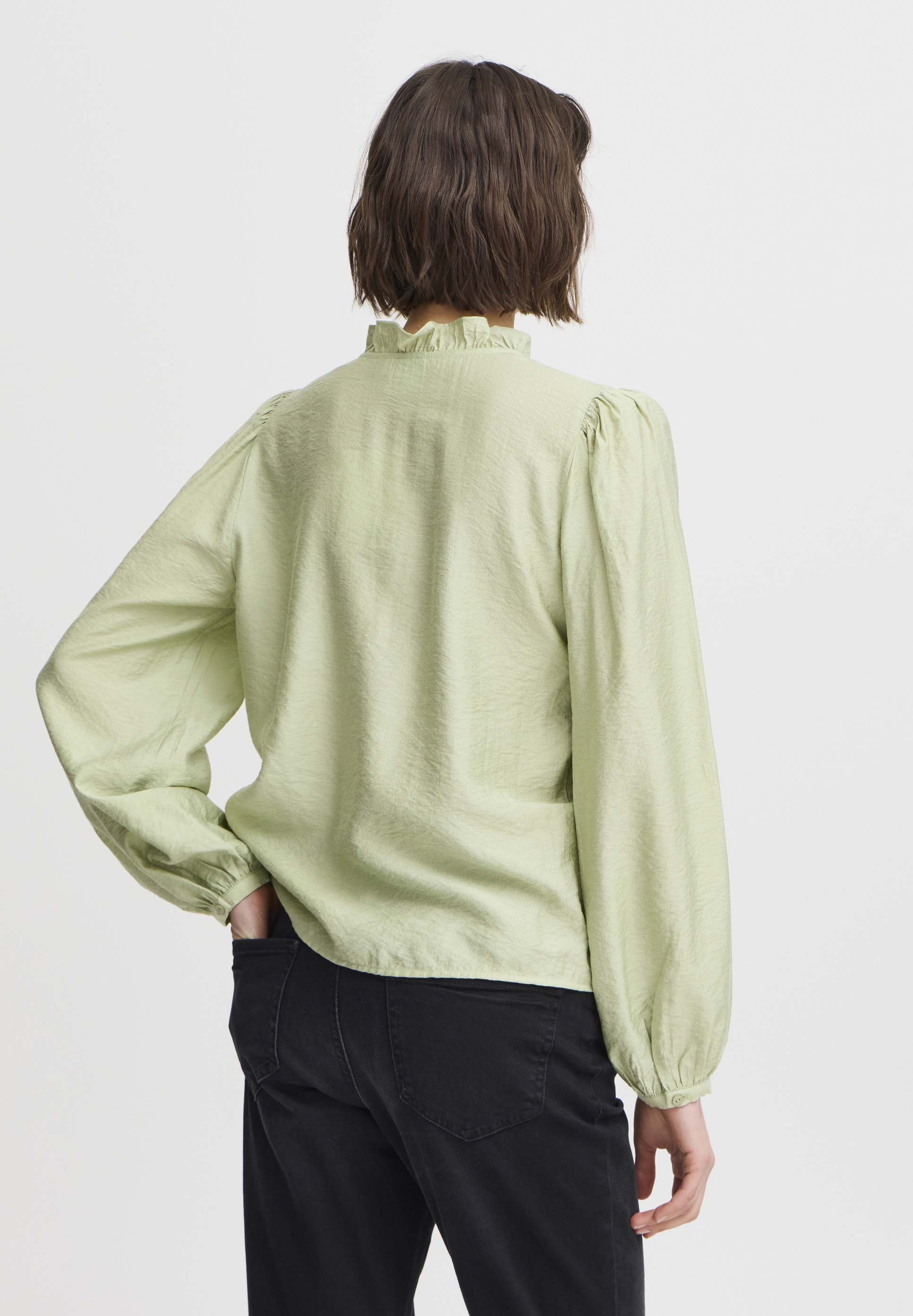 売れ筋商品|||イチ シャツ レディース トップス IHLaya - Button-down blouse - aqua gray ICHI IHLaya - Button-down blouse - aqua gray/mottled light