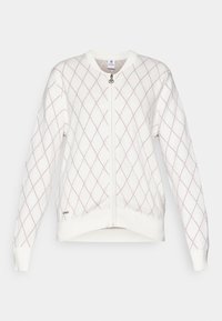 ARGYLE CARDIGAN - Felpa con zip - white/pink