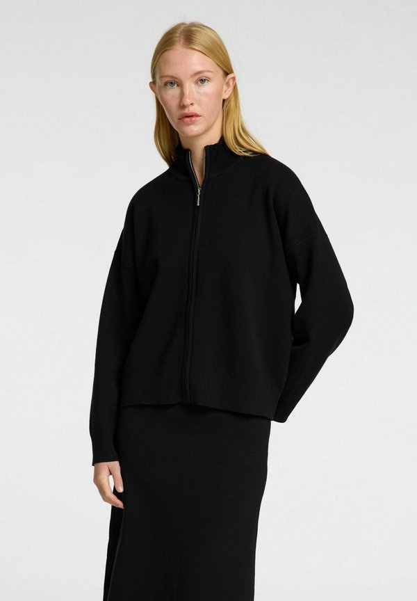 MIT REISSVERSCHLUSS LANGARM - Strickjacke