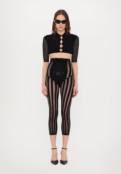 Sinead Gorey SEAMLESS HIGH WAISTED CAPRI - Leggingek - Nadrágok - black