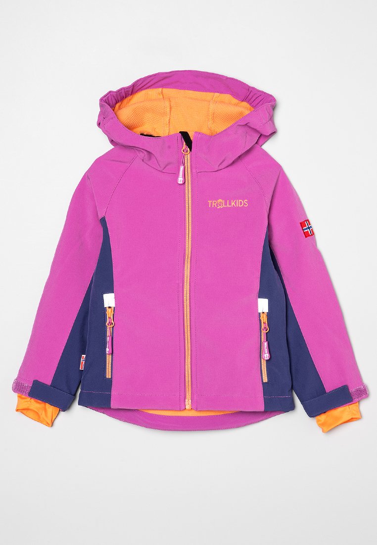 Trollkids Softshelljas donkerroze Trollkids Softshelljas donkerroze