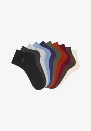 H.I.S 10 PACK - Socken - marine orange khaki plum beige meliert jeans meliert grau meliert anthrazit meliert braun schwarz