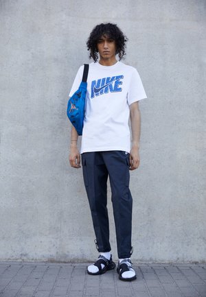 TEE - Print T-shirt - white/medium blue