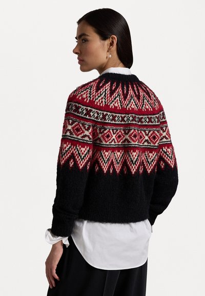 Polo Ralph Lauren FAIR ISLE ALPACA-BLEND CARDIGAN - Kardigán - black multi