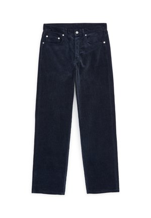 ARKET, ARKET OCEAN LOOSE STRAIGHT CORDUROY TROUSERS - Pantalon classique - dark blue