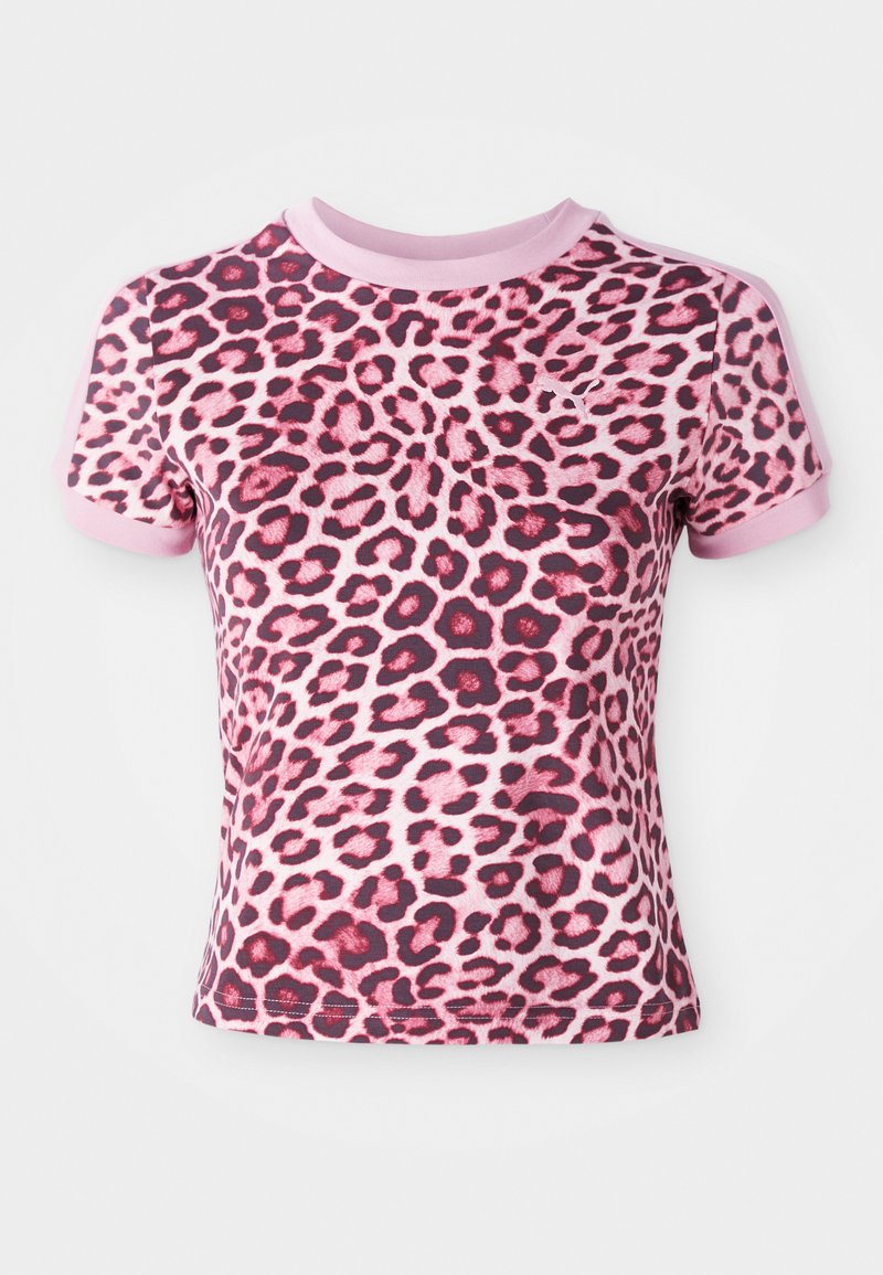 Puma T-shirt print donkerroze