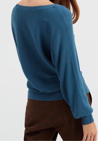 WE Fashion Stickad tröja - dark-blue denim