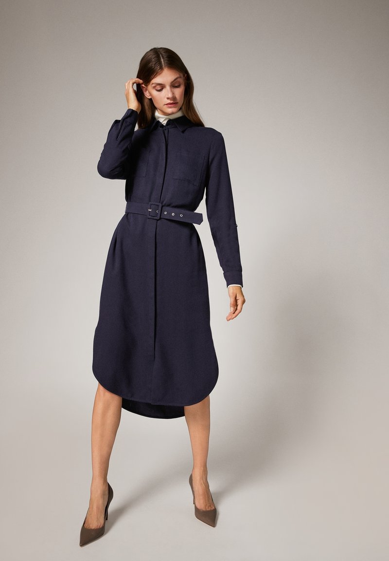 Damen Freizeitkleider | comma Blusenkleid navy/dunkelblau - SZ76933 Damen Freizeitkleider | comma Blusenkleid navy/dunkelblau - SZ76933