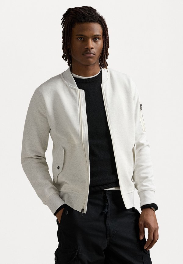 DOUBLE-KNIT BOMBER JACKET - Zip-up sweatshirt - soho heather