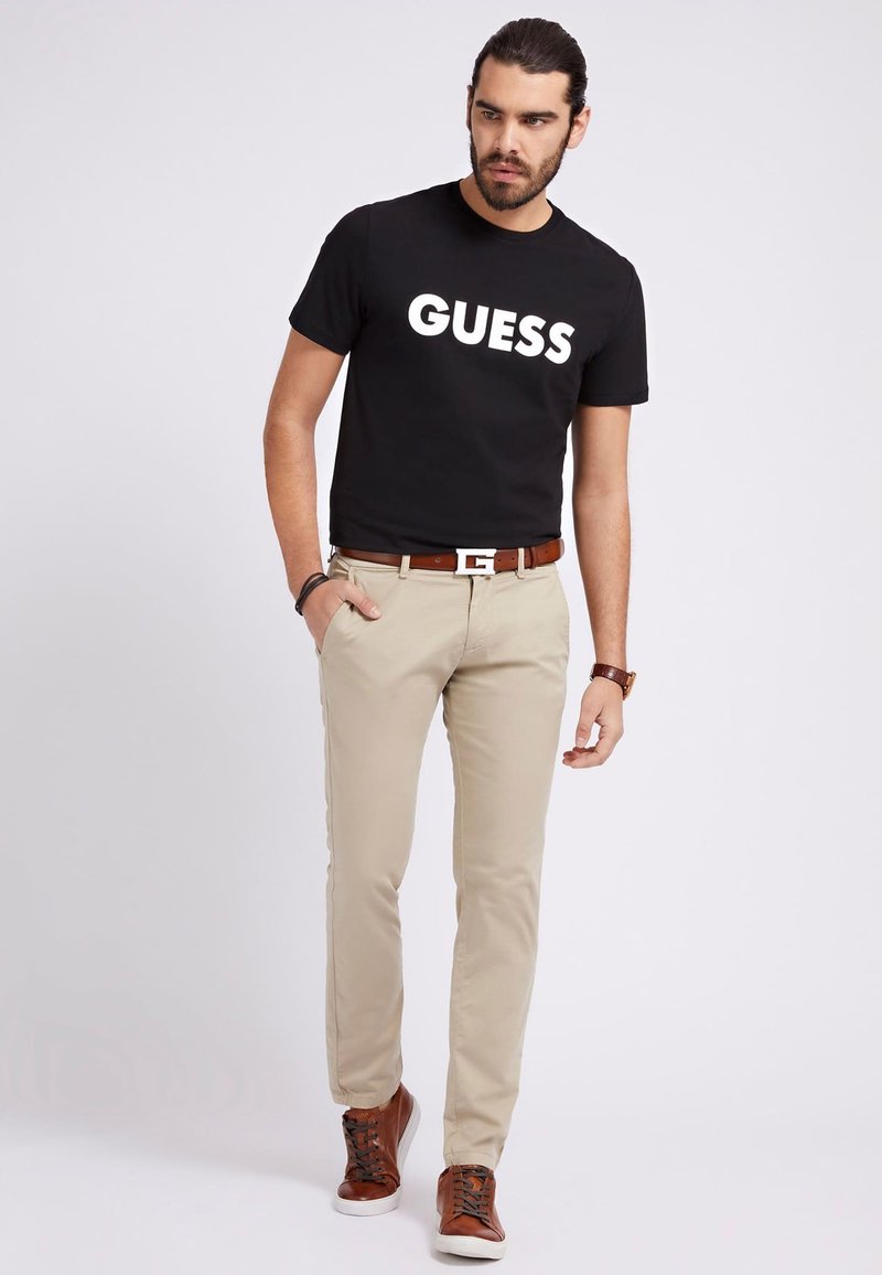 Guess T-shirt print zwart