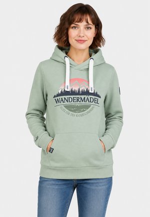 Sublevel, SUBLEVEL SWEATHOODIE BERGPRINT - Hoodie - hellgrün