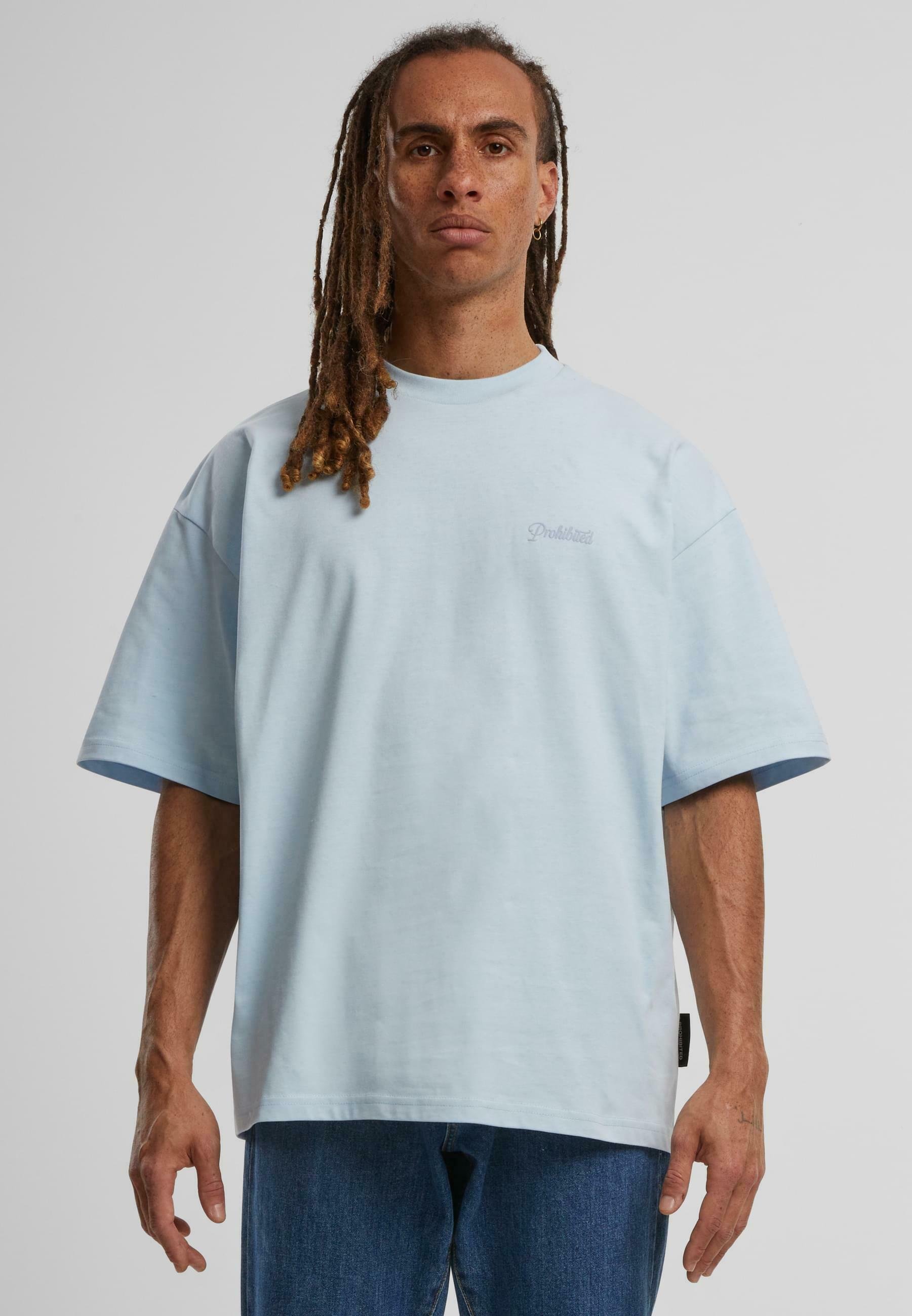 PROHIBITED Print T-shirt - skyblue/blue - Zalando.co.uk