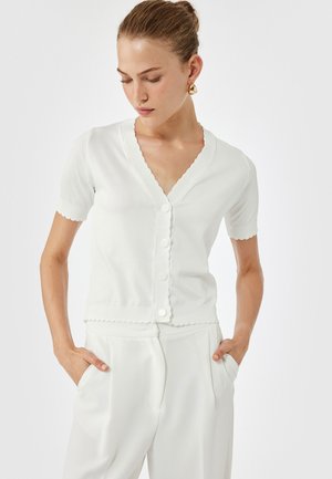 SHORT SLEEVE  - Cardigan - white