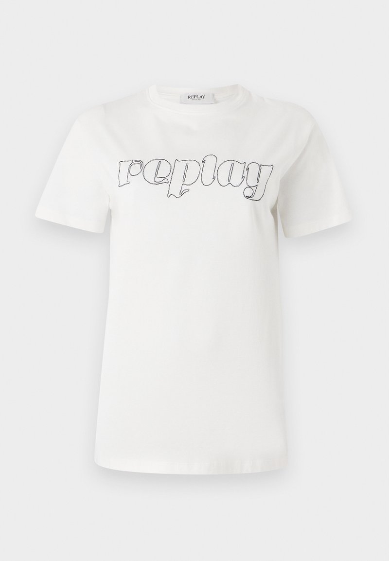 Replay T-shirt print wit Replay T-shirt print wit