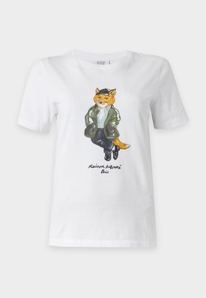 Maison Kitsuné, WEEKEND FOX REGULAR TEE - Tričko s potlačou - white
